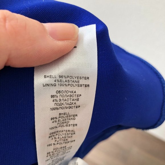 Little Mistress Royal Blue Sleeveless Jeweled Cocktail Pencil Dress Size 6 NEW - Picture 11 of 12